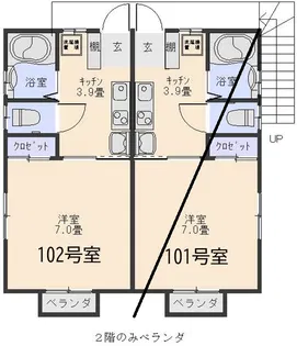 フェステン鶴見【1階】の間取り
