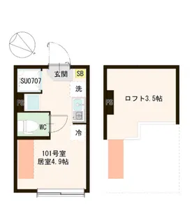 ハーモニーテラス成田東IV【1階】の間取り