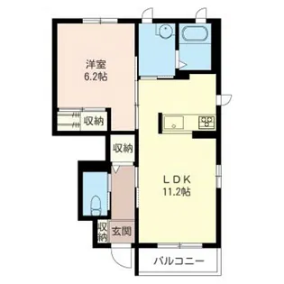 ラ エスぺランサ 101号室【1階】の間取り