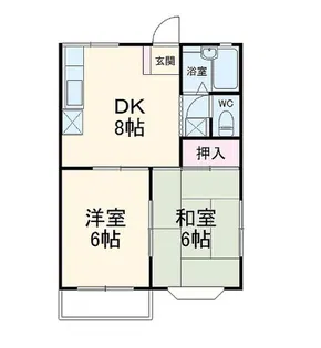 イーストピアB棟(生活保護相談【2階】の間取り