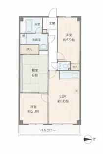 グレーシア大西【3階】の間取り