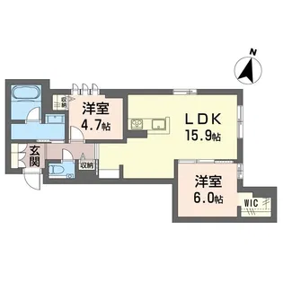 セントリビエ湘南台【1階】の間取り