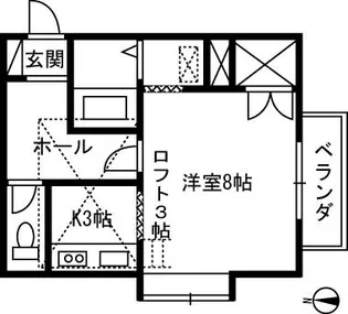 藤井ハイツB【1階】の間取り