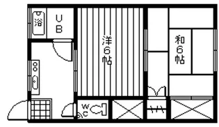 ホワイトハイツ【1階】の間取り