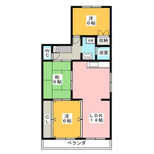 本山マンション【3階】の間取り