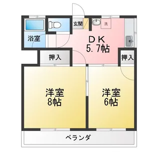 YFハイツ【2階】の間取り