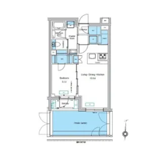 プレディアコート代々木上原【1階】の間取り