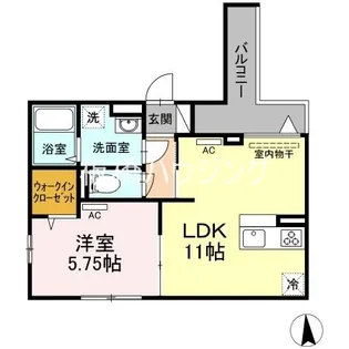 アンジュール舟渡【2階】の間取り