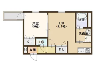 大阪府大阪市住之江区西住之江3【アパート】の間取り