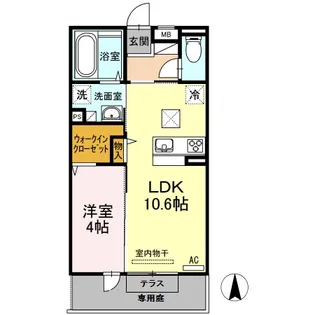 クランスマイル【2階】の間取り