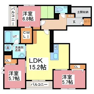ソリューションズ テン【2階】の間取り