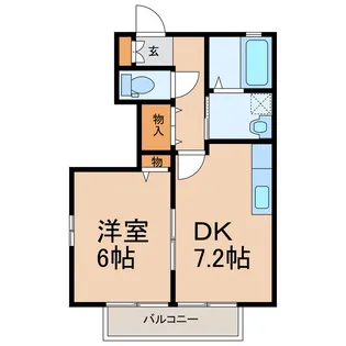 クレール・メゾン【1階】の間取り