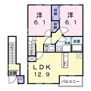 ソレアード・ヒル【2階】の間取り