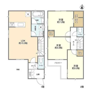 千葉県柏市藤心4【一戸建】の間取り