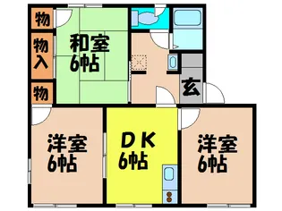 ネオハイツC【1階】の間取り