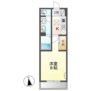 1Kの間取り画像