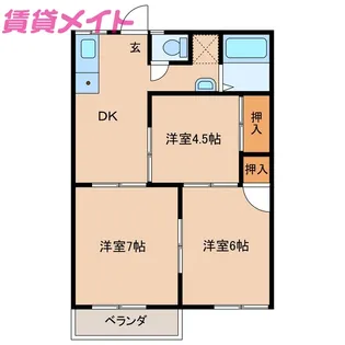 ピアース赤堀南町 A棟【2階】の間取り