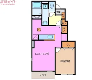 ジェルメ86 VI【1階】の間取り