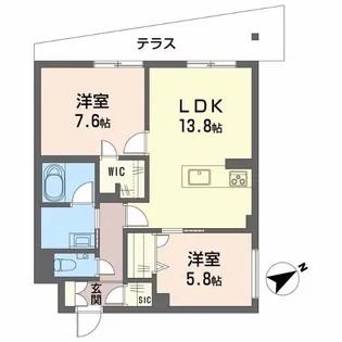 ラウンドアバウト 安城【1階】の間取り