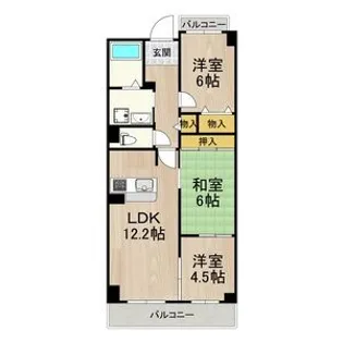 フロレセール南六甲【4階】の間取り