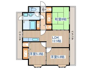 ファロス東住【3階】の間取り