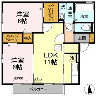 ラ・メール【1階】の間取り