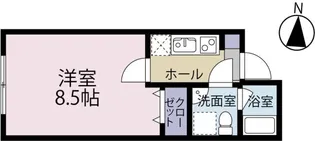 アミティ館内二番館【4階】の間取り