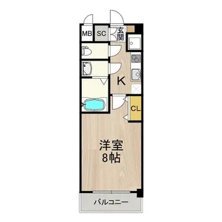 1Kの間取り画像