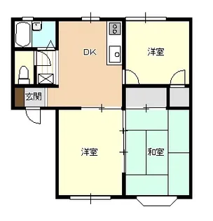 新潟県新発田市御幸町2【アパート】の間取り