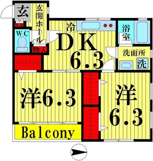 サンサーラ【1階】の間取り