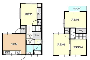 広島県広島市安佐南区西原2【一戸建】の間取り