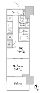 ウエリスアーバン水天宮前【11階】の間取り