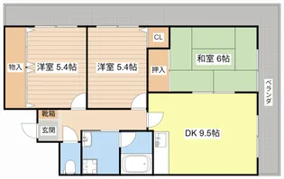 ジョイパレスチシロ【2階】の間取り