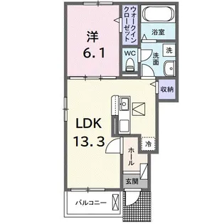 グレイスフル キノミヤ 331【1階】の間取り