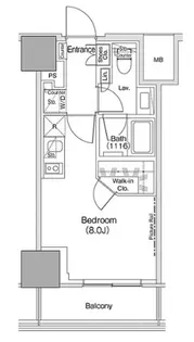 ザ・パークハビオ荏原中延駅前【8階】の間取り
