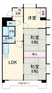 平和マンション【2階】の間取り