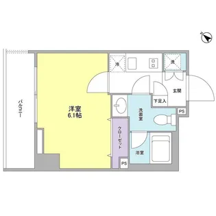 リバーレ月島【6階】の間取り