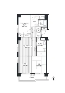 パレッヂ新小岩【1階】の間取り