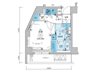 リヴシティ横濱インサイト【4階】の間取り