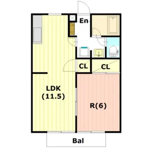ベルシオン【1階】の間取り