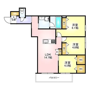 (仮称)境南町3丁目ヘーベルメゾン【2階】の間取り