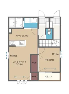 TS r?ve(レーヴ)【1階】の間取り
