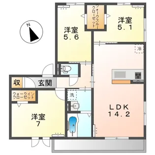 愛知県津島市愛宕町8【アパート】の間取り