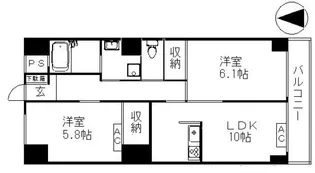ベルパレス【8階】の間取り