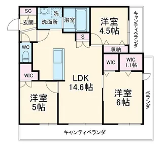 Mayfair【3階】の間取り