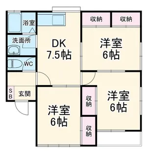 リバーサイドハイツ【2階】の間取り