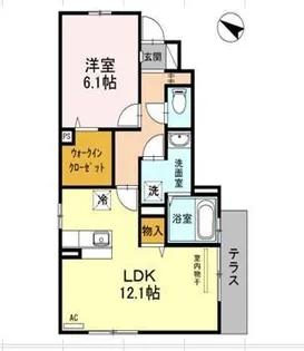 ルミエールHIRO【1階】の間取り