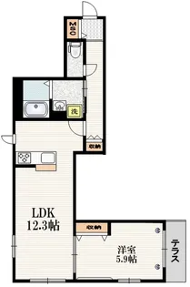 アベーテ・ロッソ【1階】の間取り