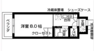 バウスクロス蒲田【2階】の間取り