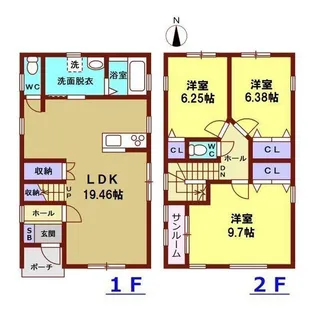 石川県野々市市三納2【一戸建】の間取り
